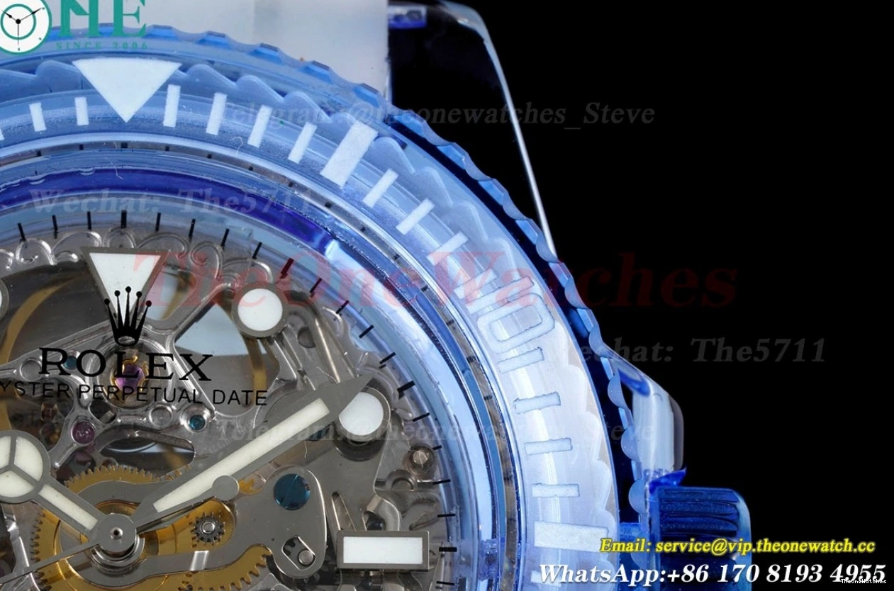 40MM Submariner Skeleton RU Dial F8F Acrylic A2824 Date No 1213